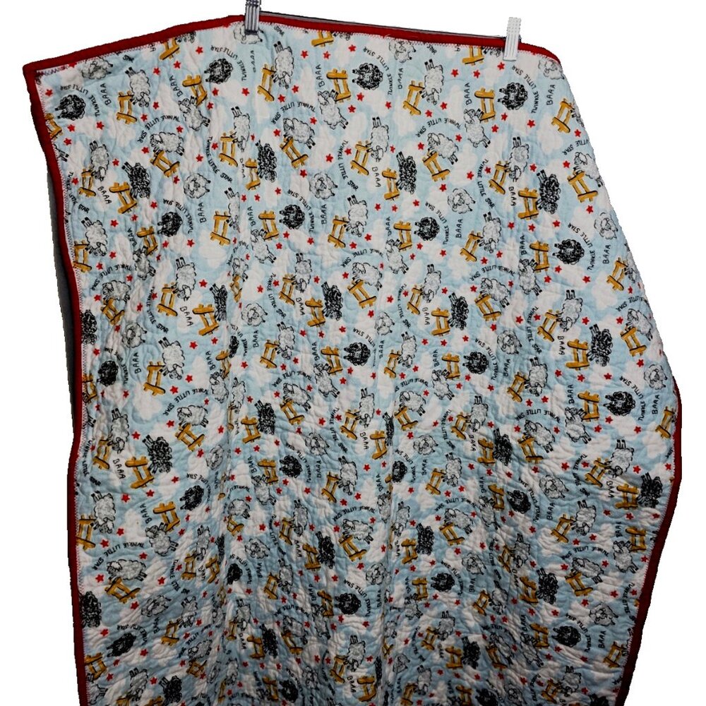 Project Linus Handmade Quilt Lap Blanket 40 x 36 Sheep Twinkle Twinkle Baaa